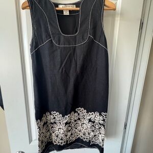 Max Studio Black Dress with White Stitching